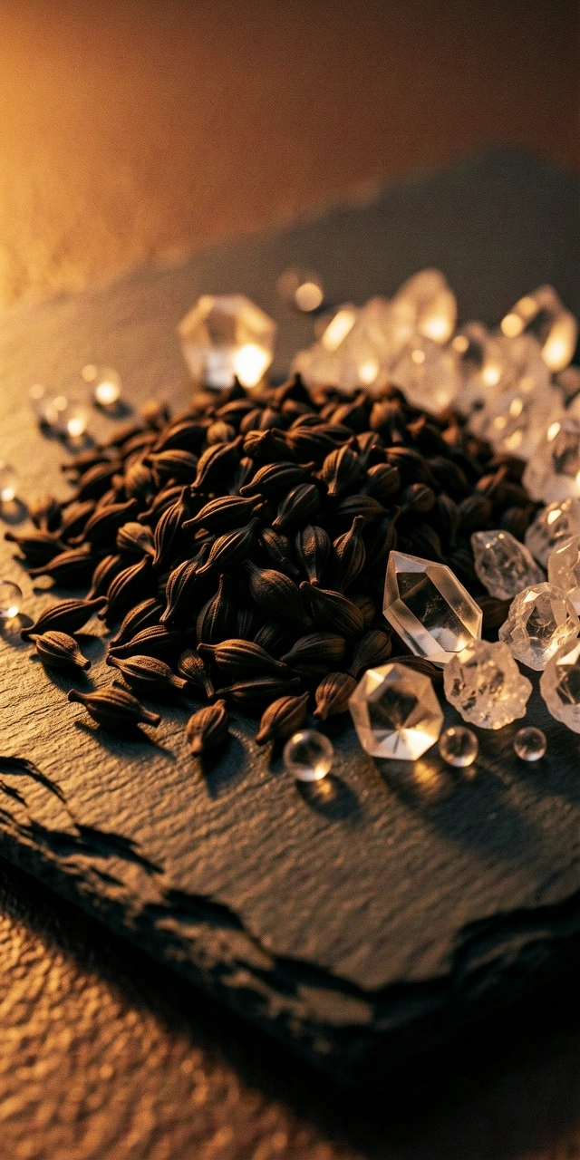 Macro texture of botanical ingredients